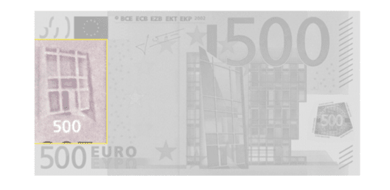 Водяной знак на банкноте €500